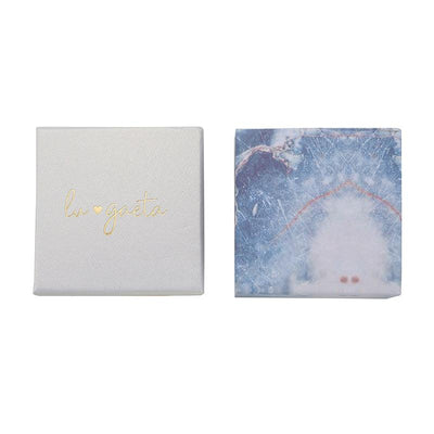 LU GAETA Gift Boxed Jewelry Sterling Silver "Love" Pendant & CZ Earring Set - Lu Gaeta